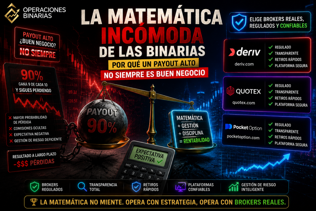 La matemática incómoda de las binarias - Por qué un payout alto no siempre es buen negocio