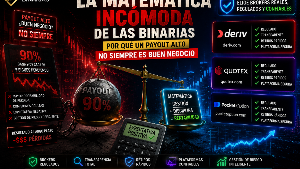 La matemática incómoda de las binarias – Por qué un payout alto no siempre es buen negocio