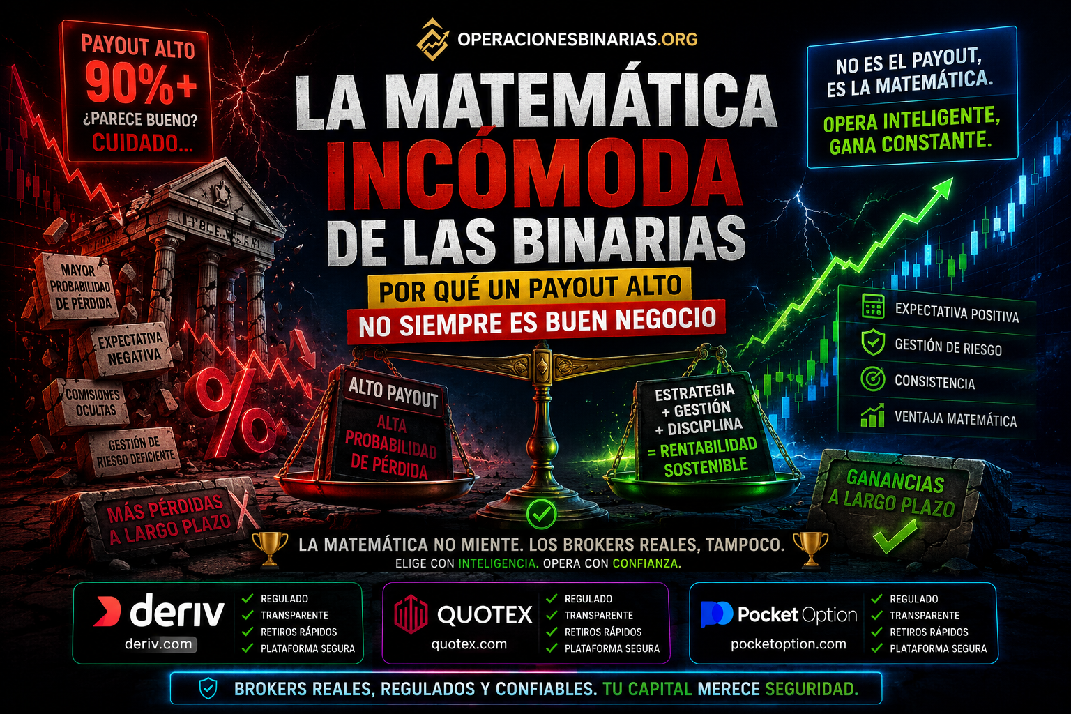 la matemática incomoda de las opciones binarias