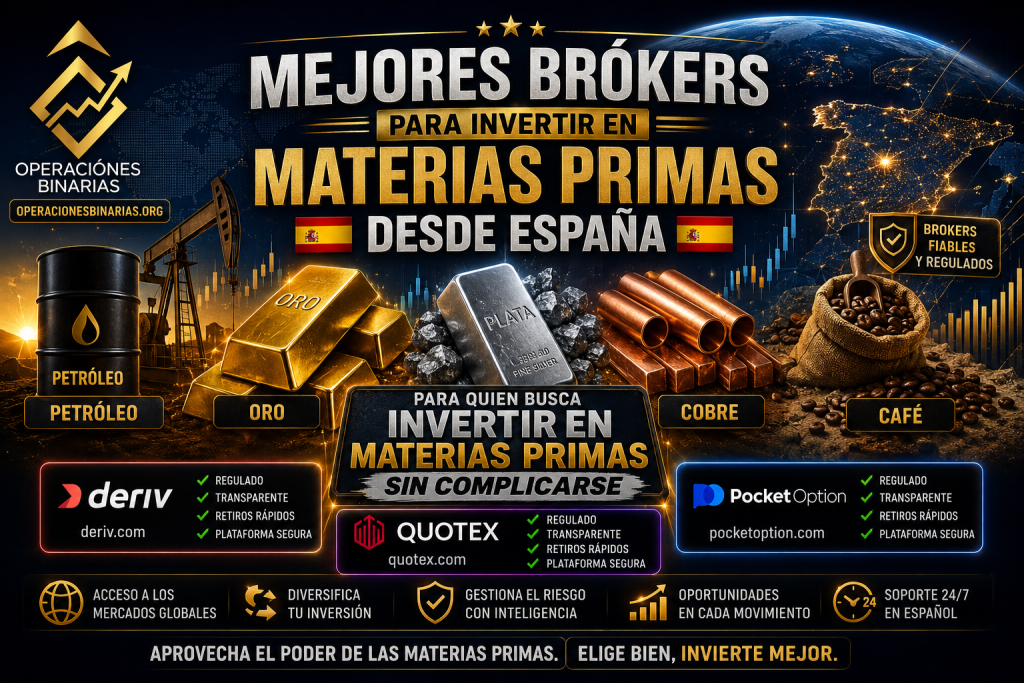Mejores brókers para invertir en materias primas desde España