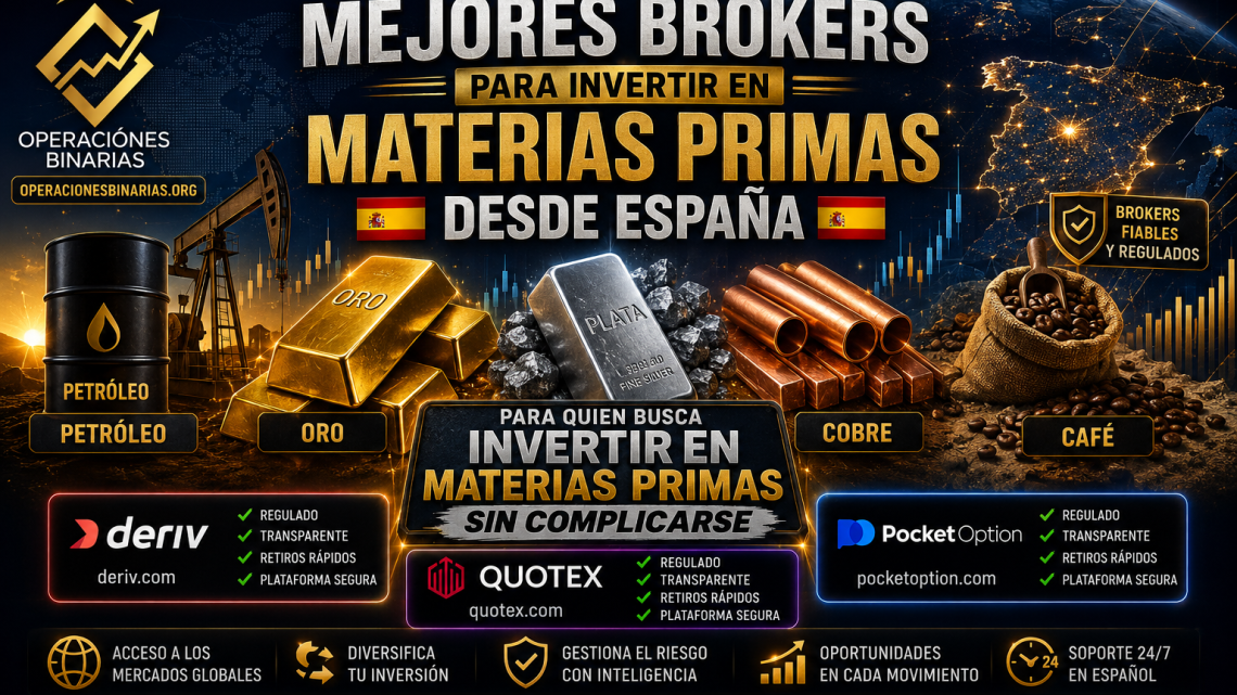 Mejores brókers para invertir en materias primas desde España