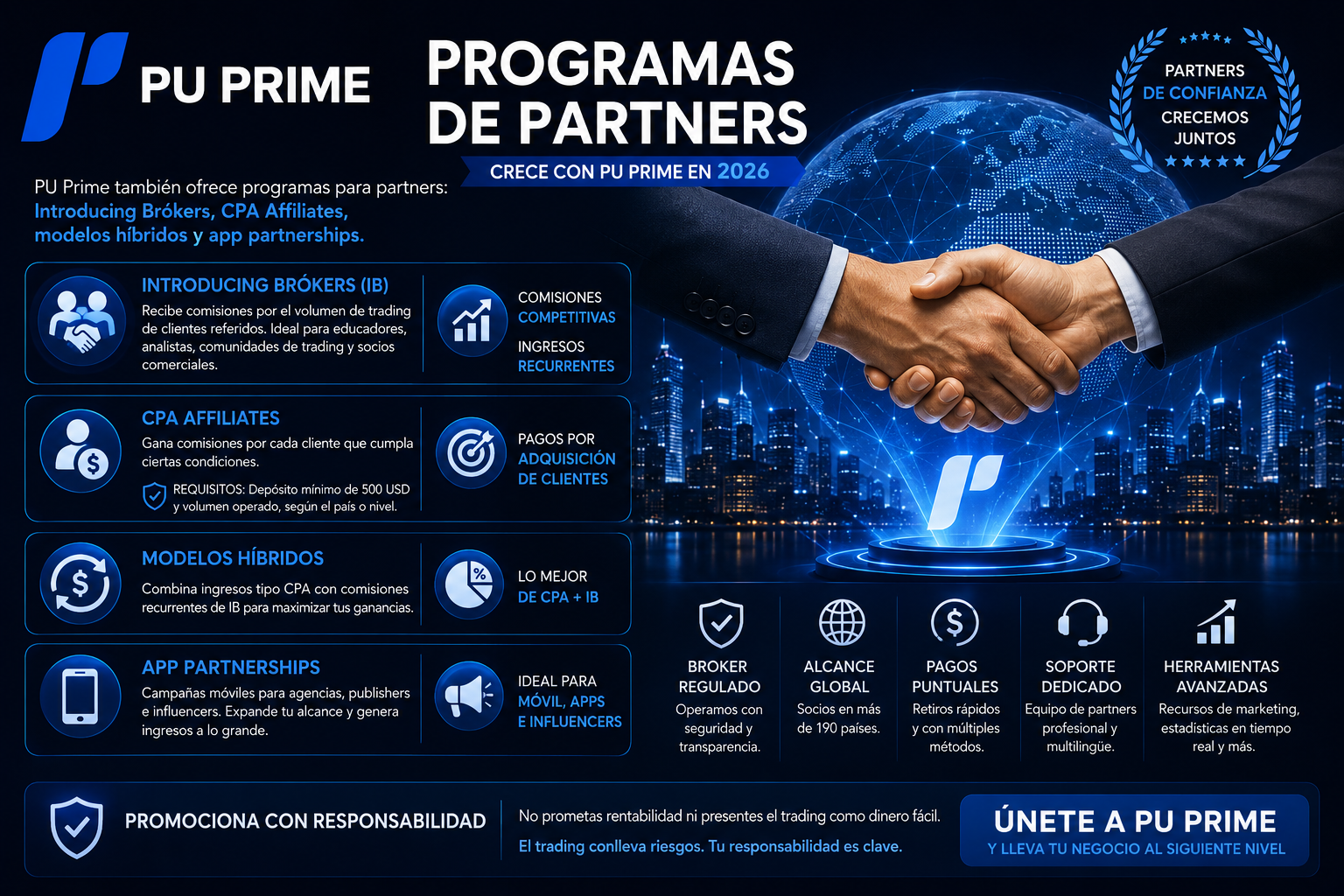 Únete al programa de afiliados de PU Prime Programas de partners de PU Prime