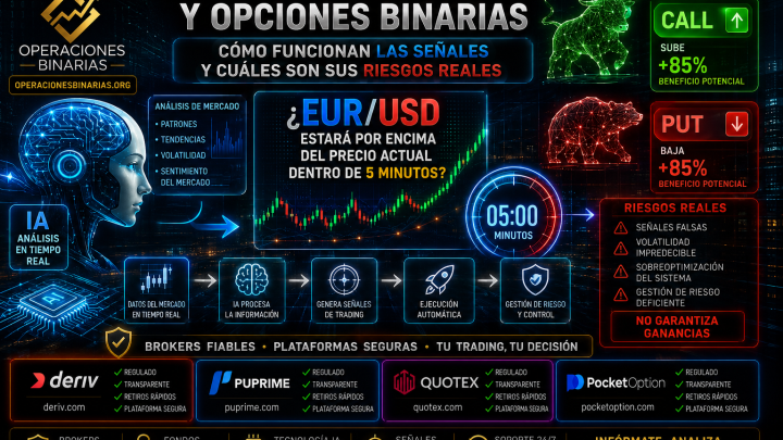 Inteligencia artificial y opciones binarias – Cómo funcionan las señales y cuáles son sus riesgos reales