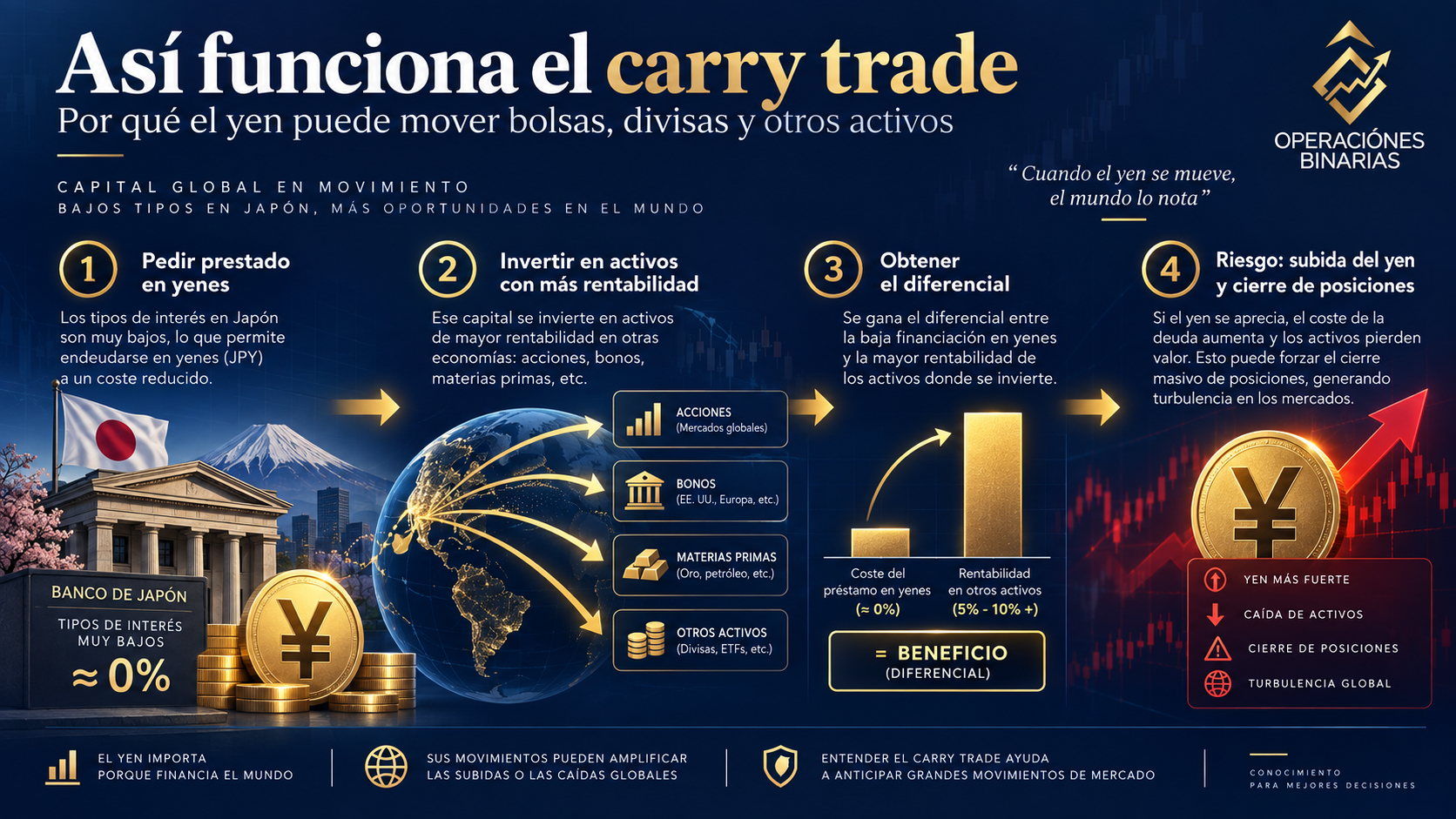 carry trade 2026 Carry trade con el yen japonés